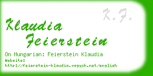 klaudia feierstein business card